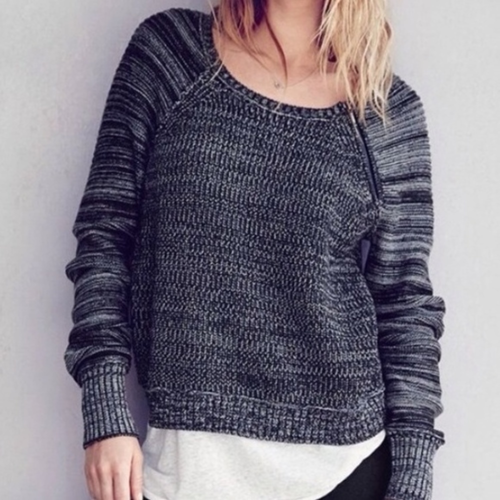 Victoria's Secret Black Orchid Moto Sweater Small